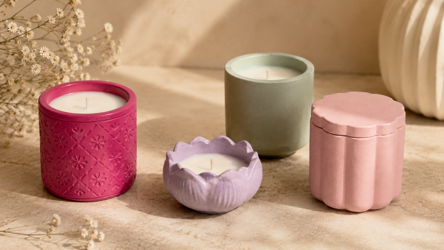 Concrete Jar Candles