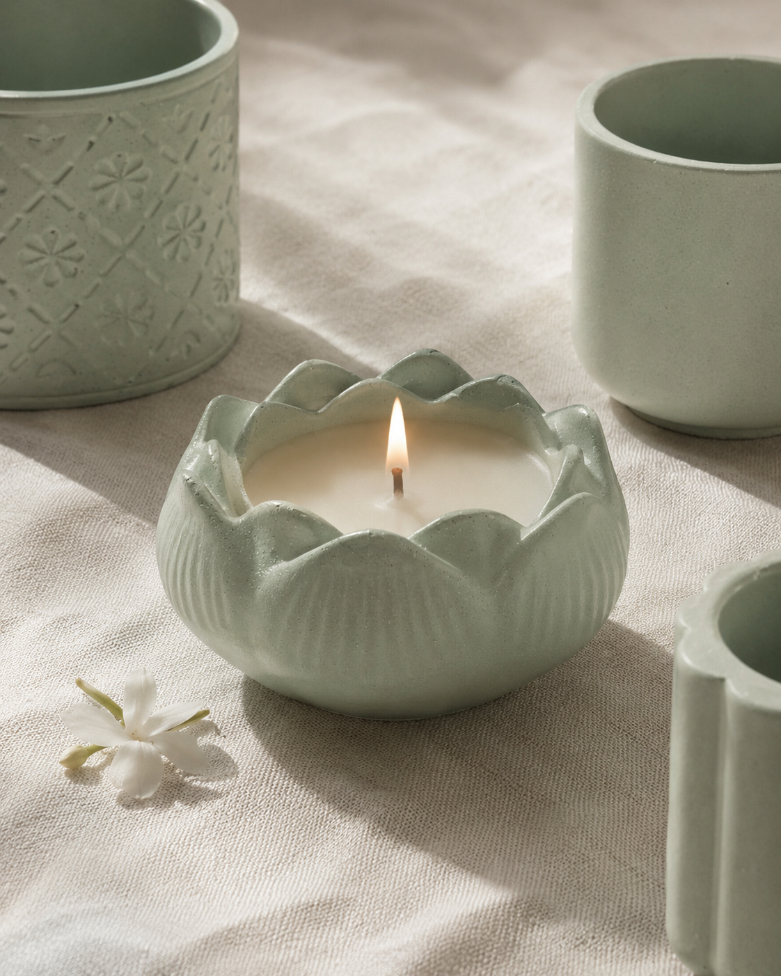 Celestial Jasmine Concrete Jar Candle