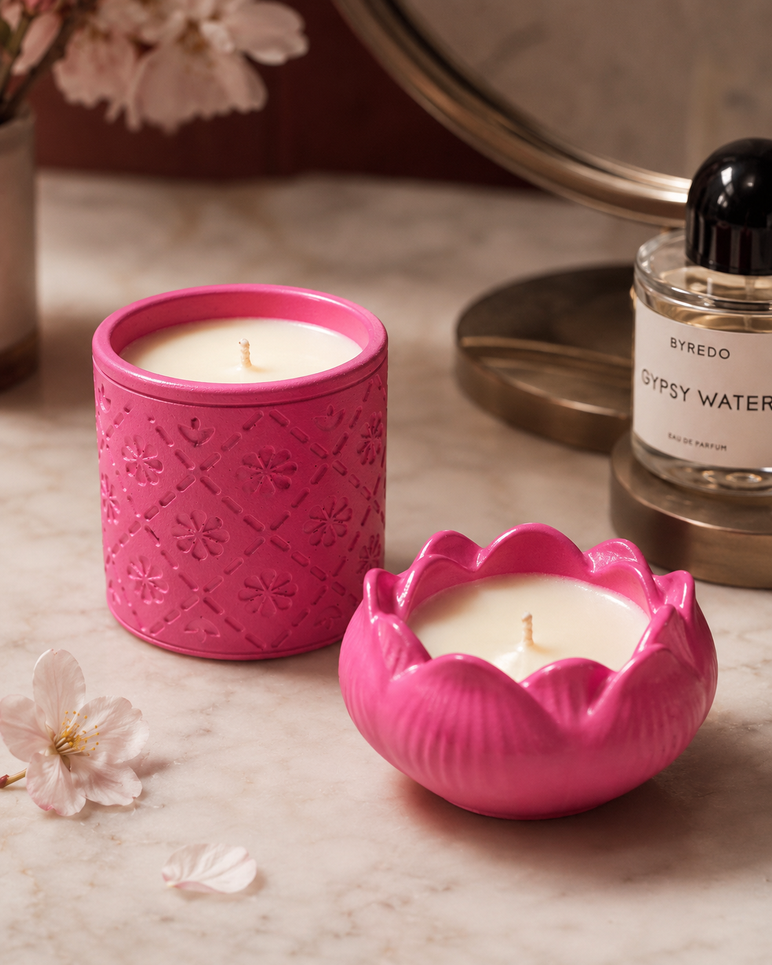 Astral Rose Concrete Jar Candle
