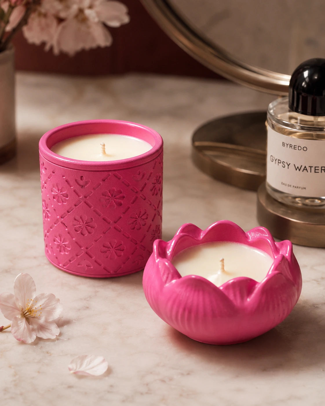 Astral Rose Concrete Jar Candle