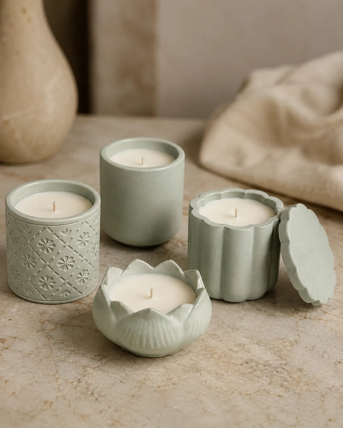 Celestial Jasmine Concrete Jar Candle
