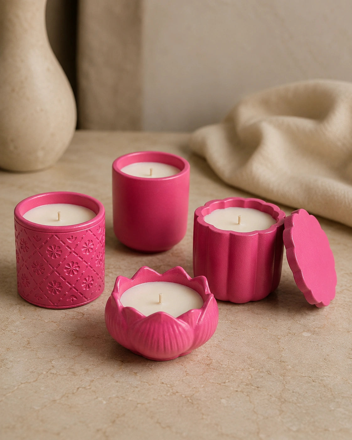 Astral Rose Concrete Jar Candle